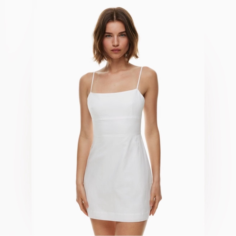 Aritzia White Quaint Linen Mini Dress - Picture 5 of 7